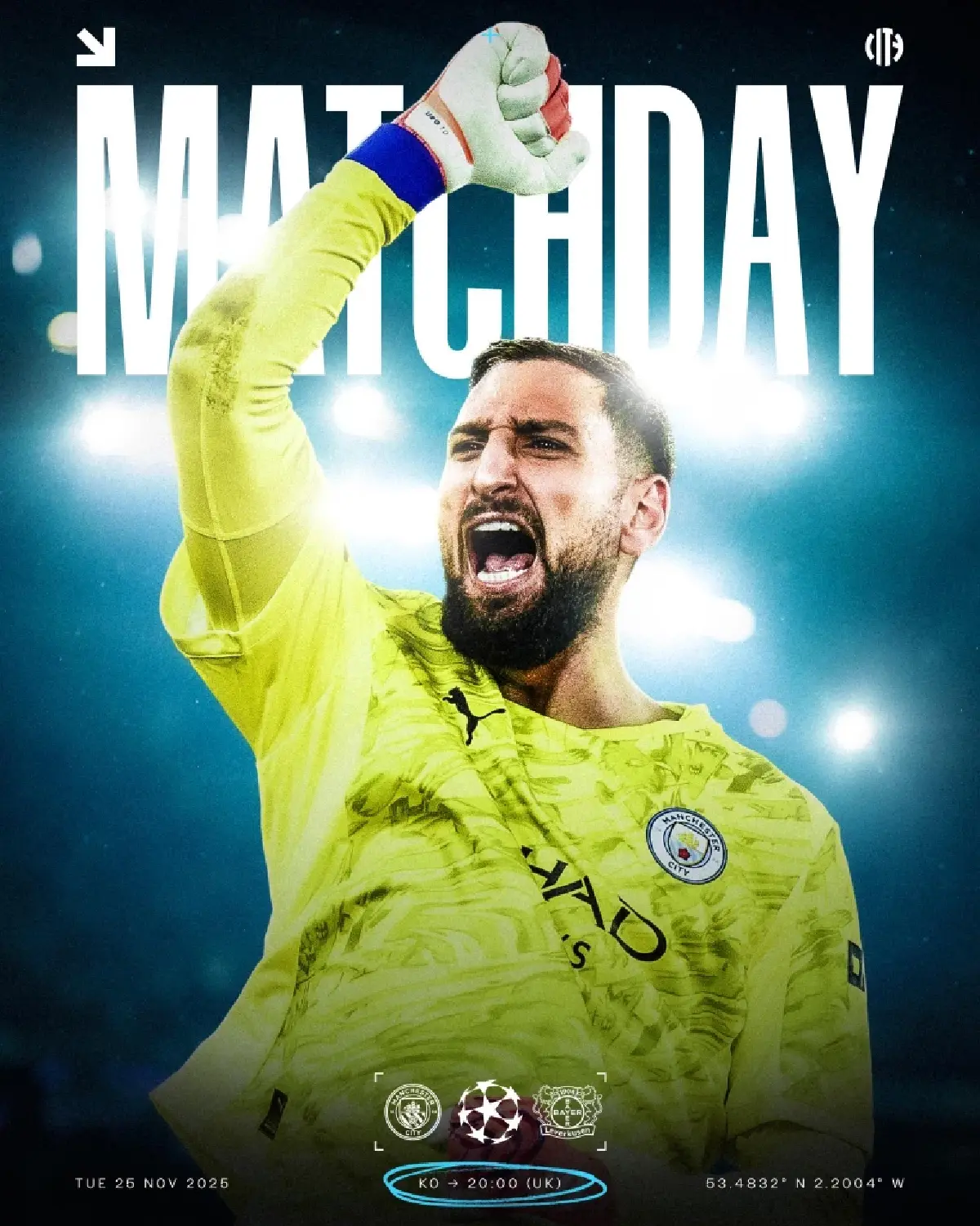 ถ่ายทอดสด  แมนซิตี้ พบ เลเวอร์คูเซ่น ยูฟ่าแชมเปี้ยนส์ลีก วันนี้