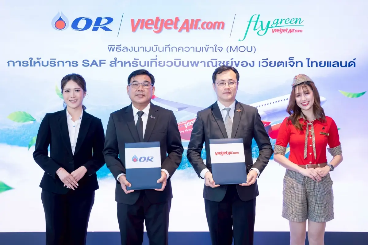 เวียตเจ็ทไทยแลนด์-OR หนุนใช้ SAF เดินหน้าการบินสู่เป้า Net Zero