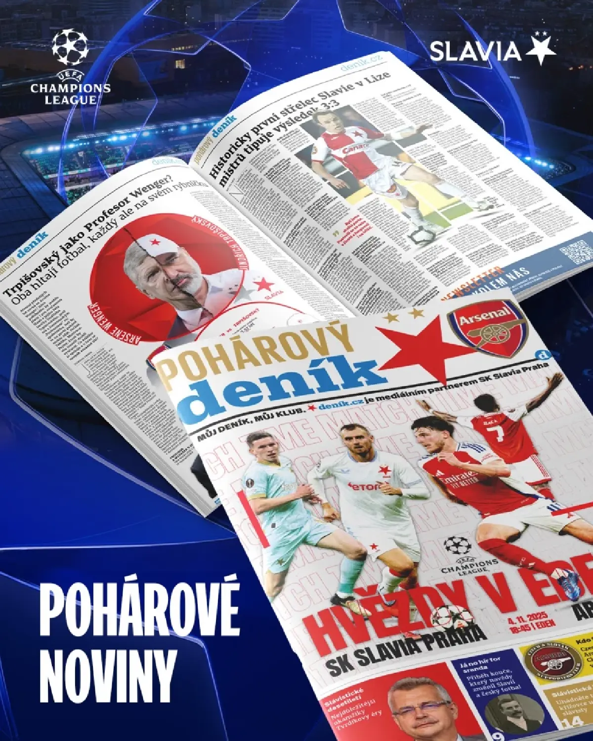 ถ่ายทอดสด สลาเวีย ปราก พบ อาร์เซน่อล ยูฟ่า แชมเปี้ยนส์ลีก วันนี้ 4 พ.ย.68