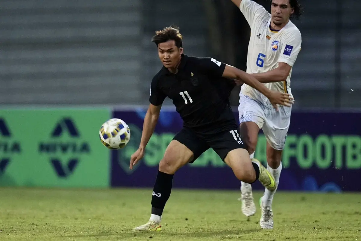 ผลบอล เอเชียน คัพ ทีมชาติไทย บุกชนะ ศรีลังกา 4-0 "จู๊ด เบลล์" เหมา 2