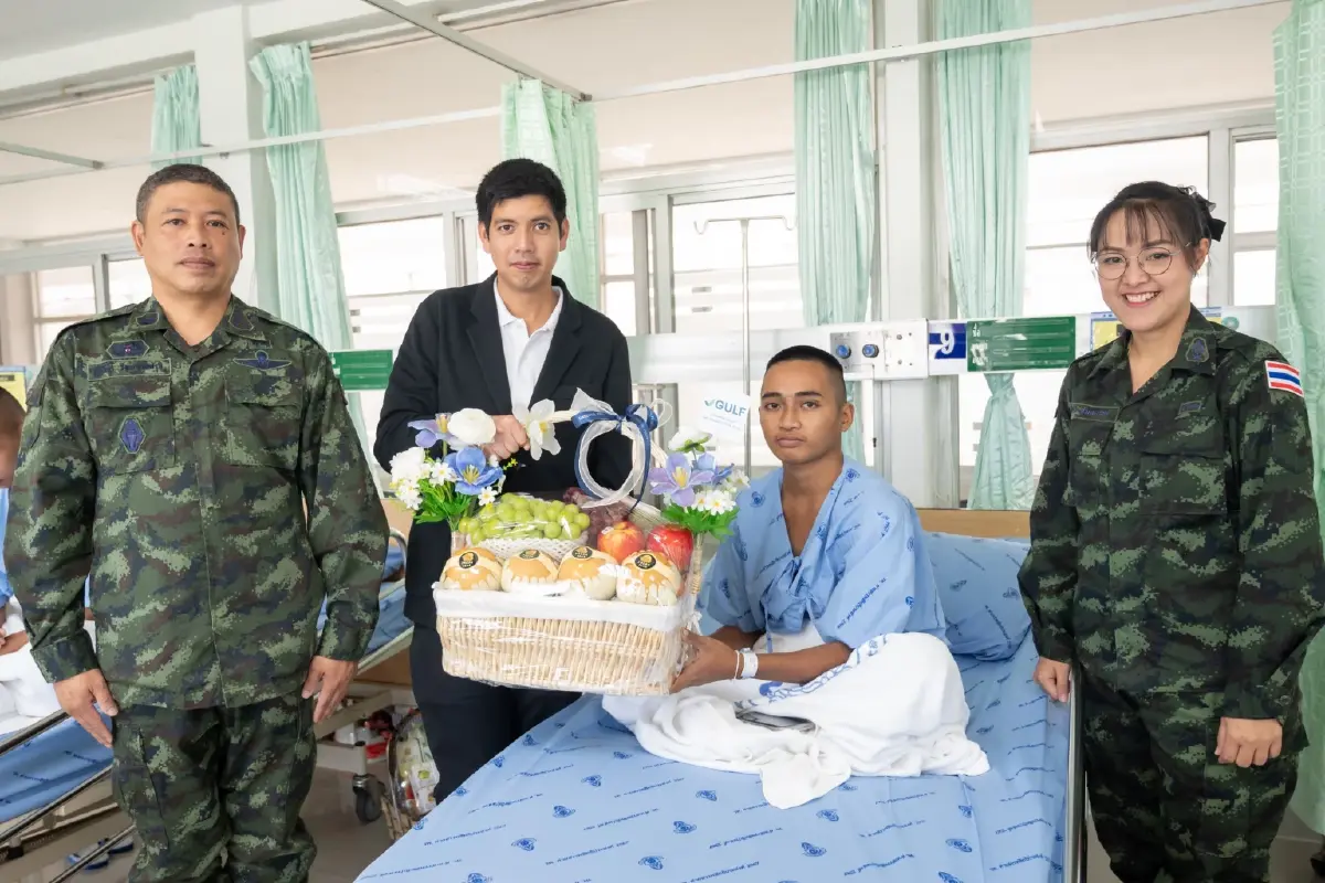 GULF มอบเงิน 1.3 ล้านบาท ช่วยหลือทหารเหยียบกับระเบิดชายแดนไทย – กัมพูชา