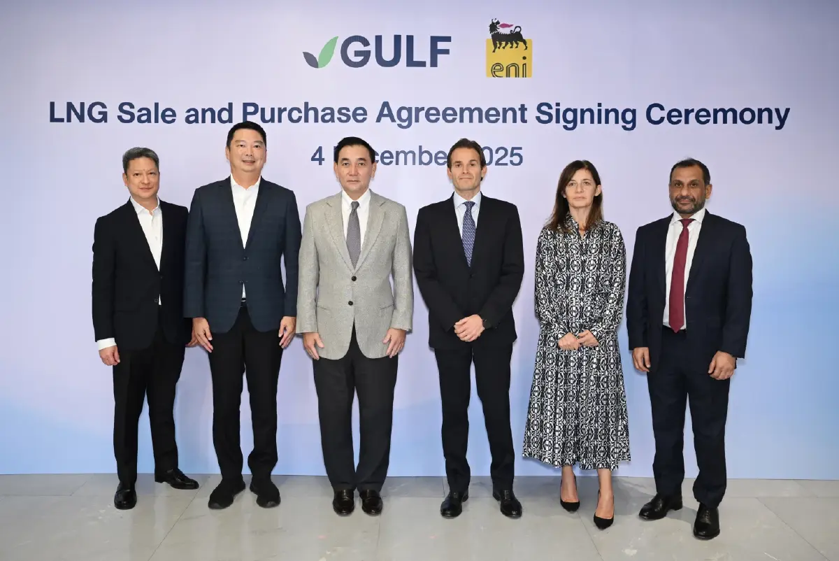 GULF ผนึก Eni ลงนามซื้อ LNG เสริมมั่นคง พลังงานประเทศ