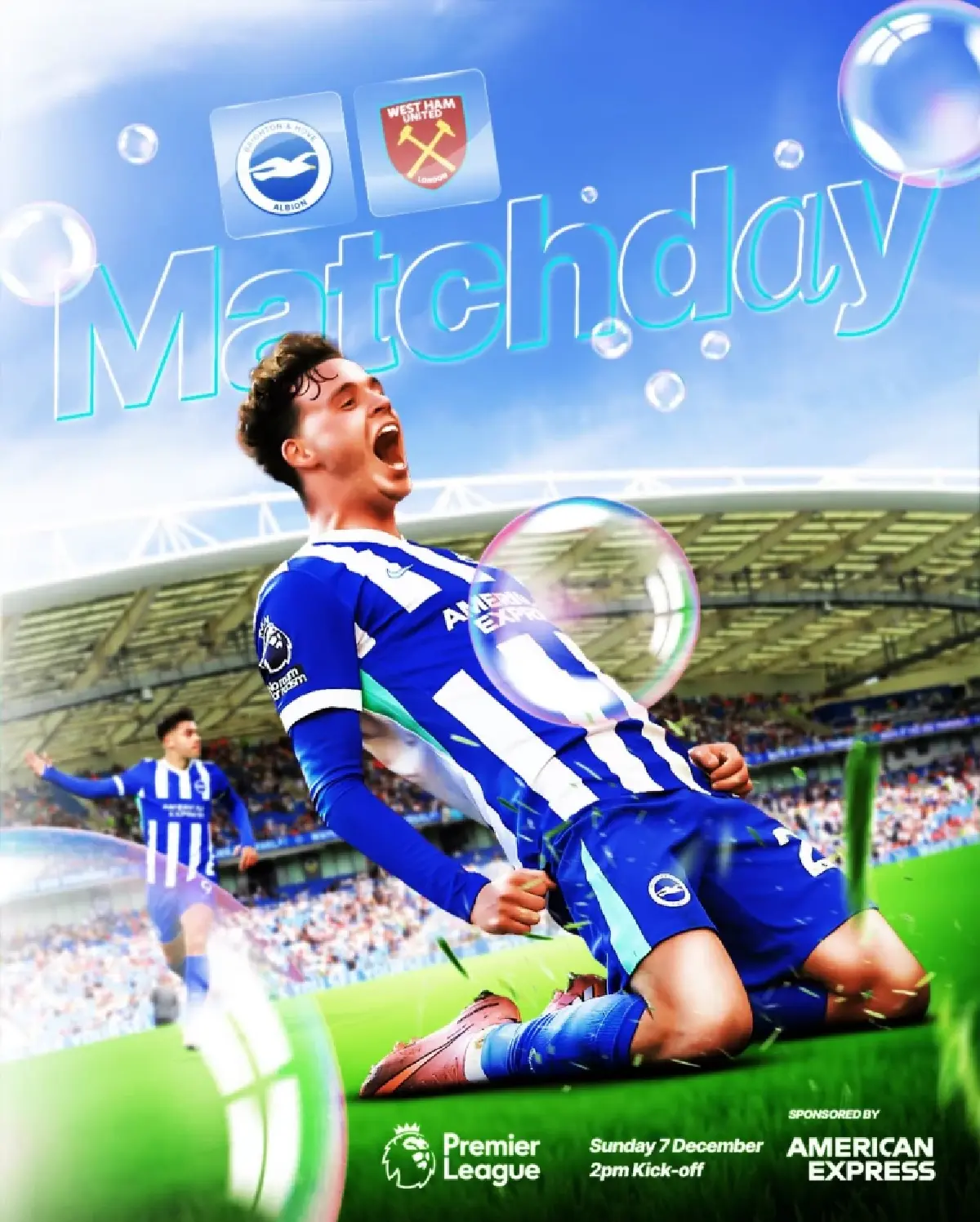 ดูบอลสด ถ่ายทอดสด ไบรท์ตัน พบ เวสต์แฮม พรีเมียร์ลีก วันนี้ 7 ธ.ค.68