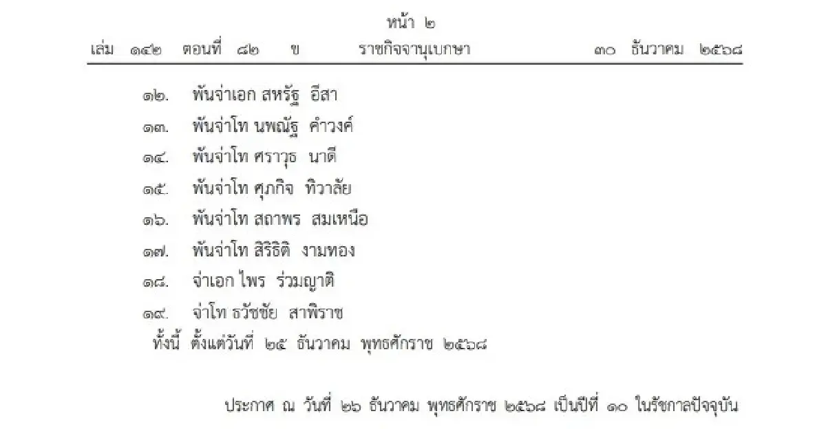 โปรดเกล้าฯ พระราชทานเครื่องราชอิสริยาภรณ์ทหาร 19 นาย 'กรณีเรือหลวงสุโขทัย'