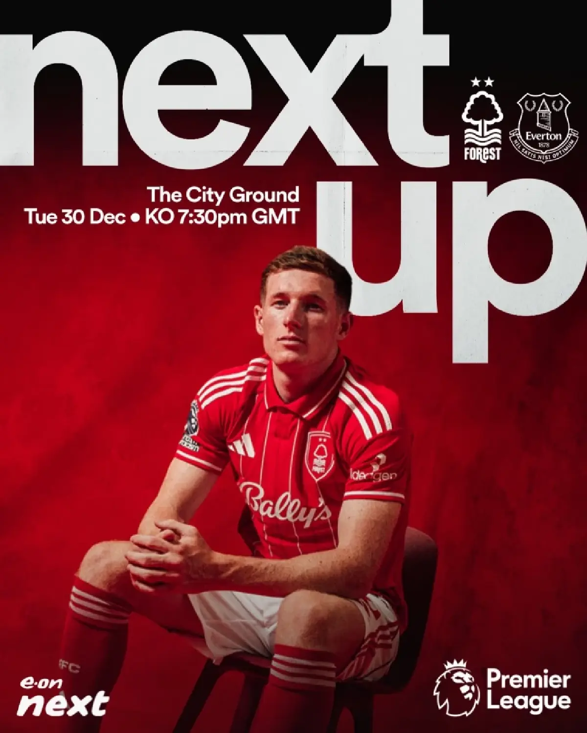 ถ่ายทอดสด ฟอเรสต์ พบ เอฟเวอร์ตัน พรีเมียร์ลีก วันนี้ 30 ธ.ค.68