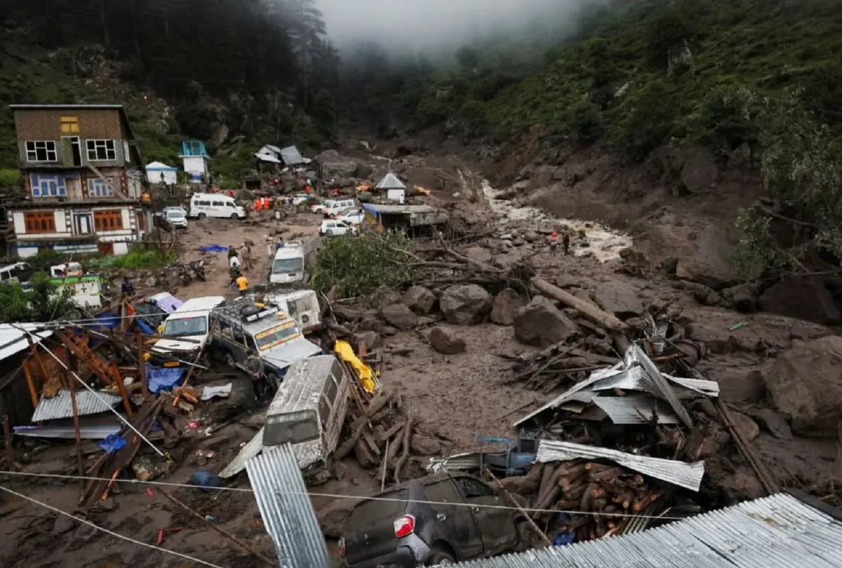 ความเสียหายจากน้ำหลากในพื้นที่แถบเทือกเขาหิมาลายา