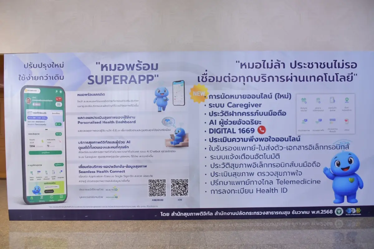 ภาคต่อ 'หมอพร้อม SUPER APP' มาแล้ว! เชื่อมต่อการดูแลสุขภาพกับรัฐที่เดียว!