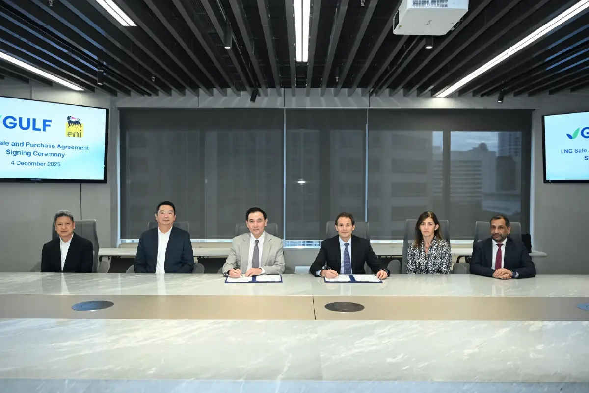 GULF ผนึก Eni ลงนามซื้อ LNG เสริมมั่นคง พลังงานประเทศ