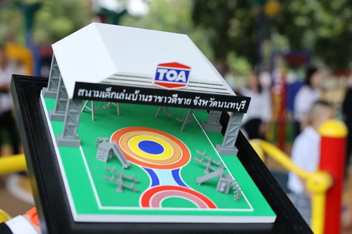 TOA ปรับโฉมสนามเด็กเล่นบ้านราชาวดี (ชาย) ด้วยผลงานนิสิตจุฬาฯ มอบสุข