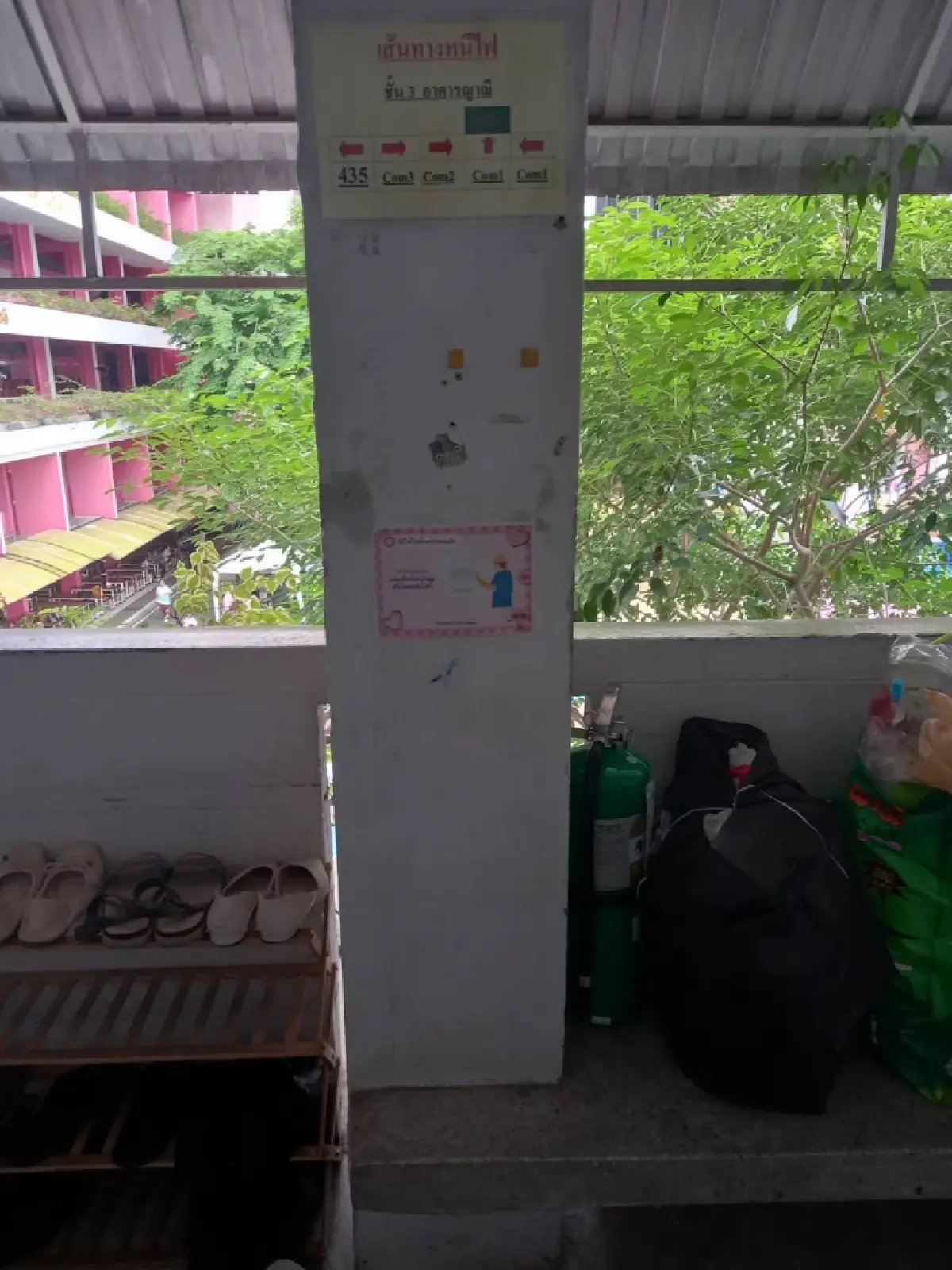 จุดที่แขวนถังดับเพลิง