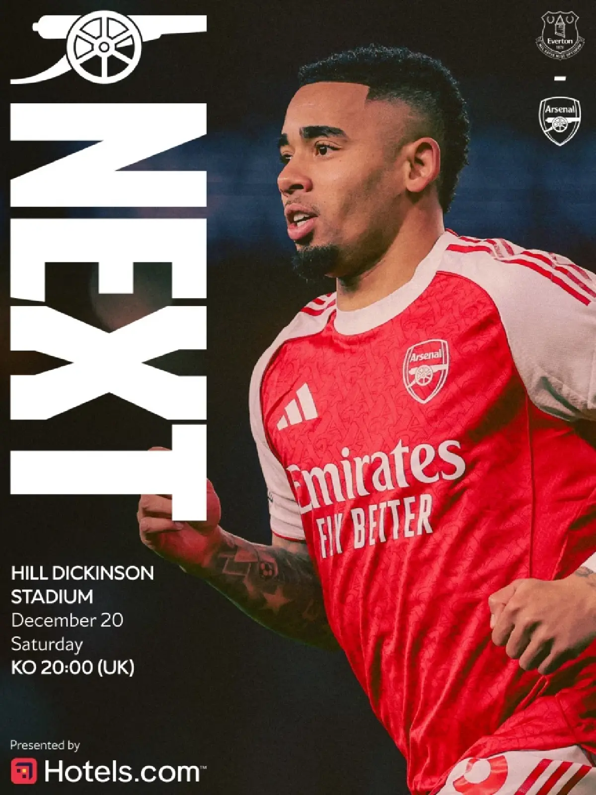 ถ่ายทอดสด เอฟเวอร์ตัน พบ อาร์เซน่อล พรีเมียร์ลีก วันนี้ 20 ธ.ค.68