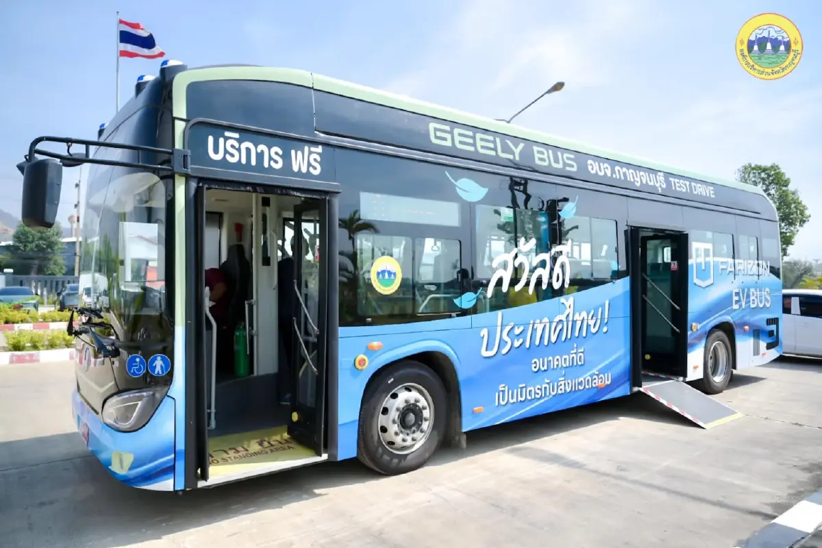 อบจ.กาญจนบุรีเปิดเดินรถ EV Bus หลังปีใหม่ ค่าโดยสาร 20 บาท