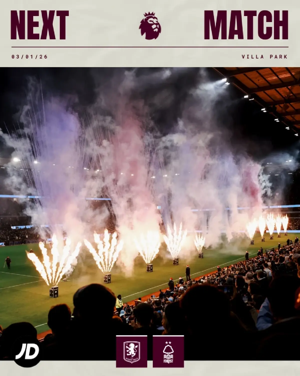 LIVE ถ่ายทอดสด แอสตัน วิลล่า พบ ฟอเรสต์ พรีเมียร์ลีก วันนี้ 3 ม.ค.69