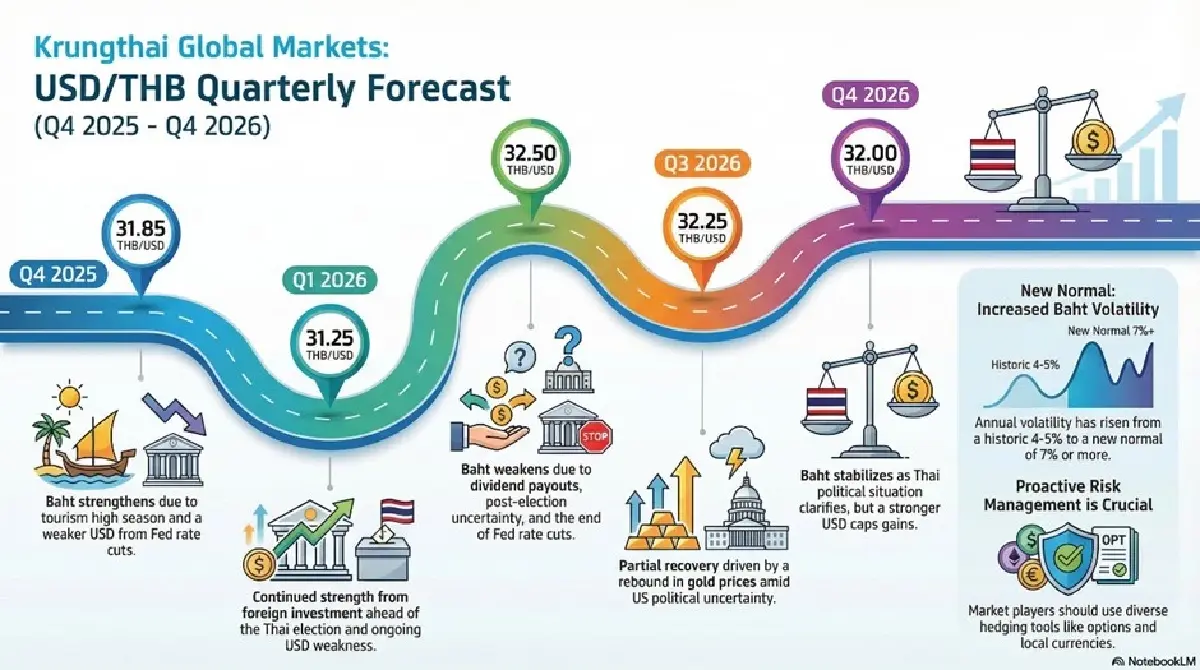 คาดการณ์ค่าเงินบาท