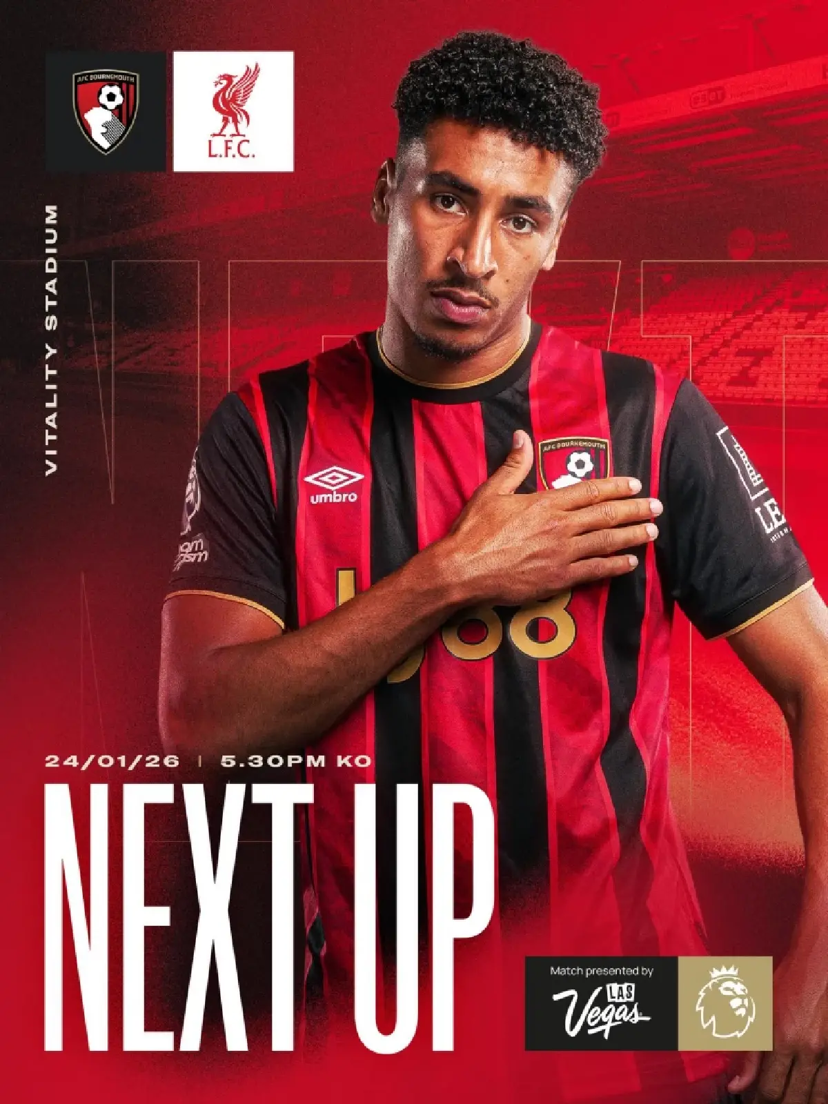 ถ่ายทอดสด บอร์นมัธ พบ ลิเวอร์พูล พรีเมียร์ลีก วันนี้ 24 ม.ค.69