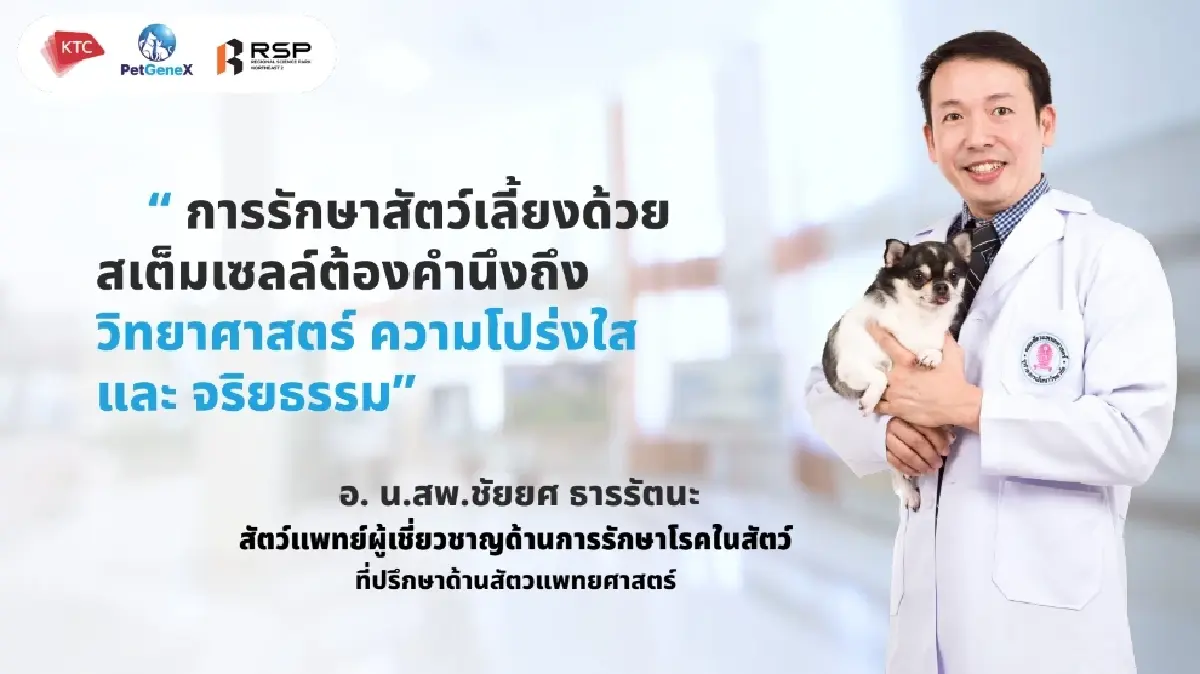 Pet Parenting ดันตลาดสัตว์เลี้ยงพุ่ง เคทีซี–PetGeneX เปิดยุคสเต็มเซลล์ไทย