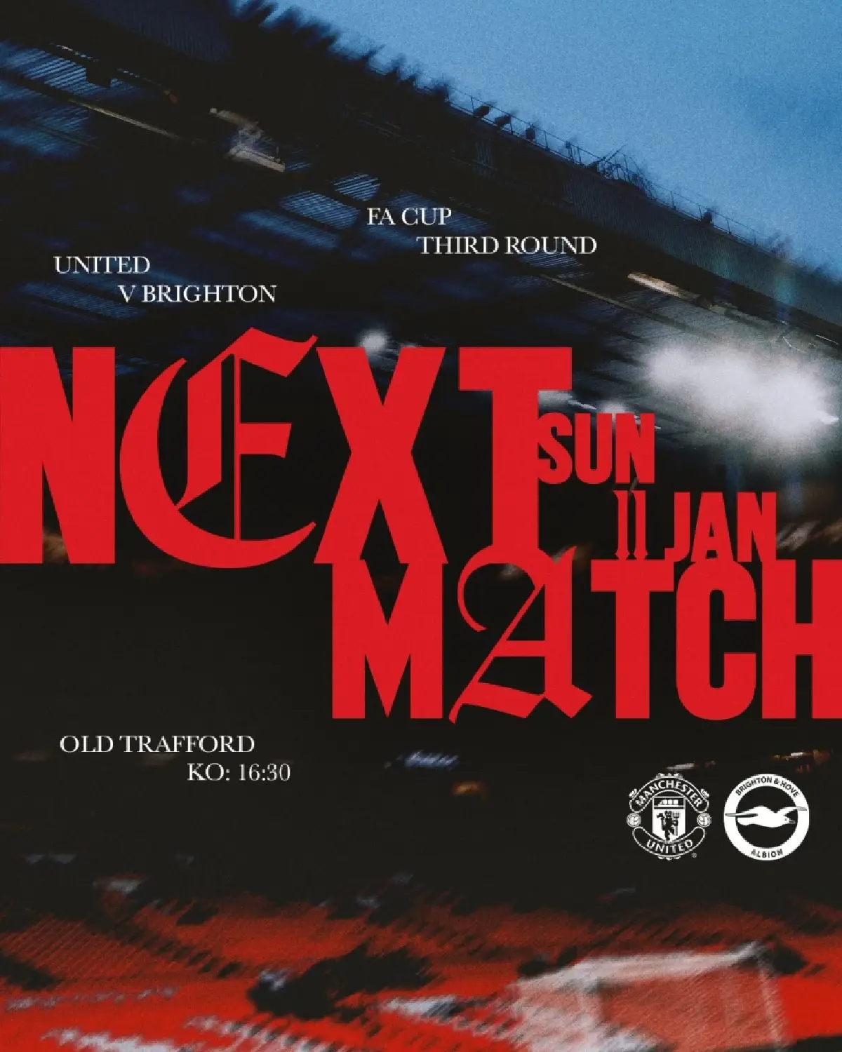 LIVE ดูบอลสด ถ่ายทอดสด แมนยู พบ ไบรท์ตัน เอฟเอคัพ วันนี้ 11 ม.ค.69