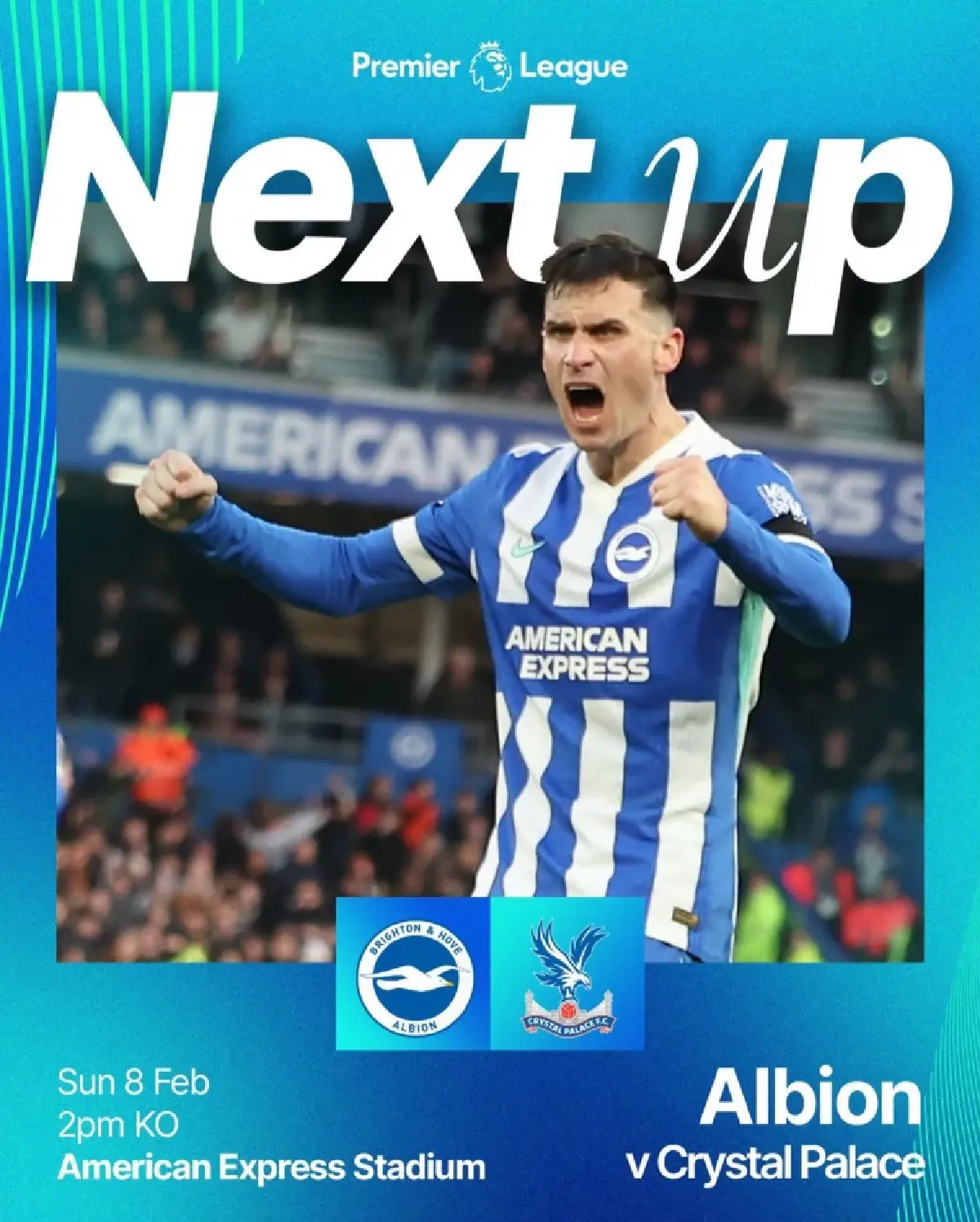 LIVE ถ่ายทอดสด ไบรท์ตัน พบ คริสตัล พาเลซ พรีเมียร์ลีก วันนี้ 8 ก.พ.69