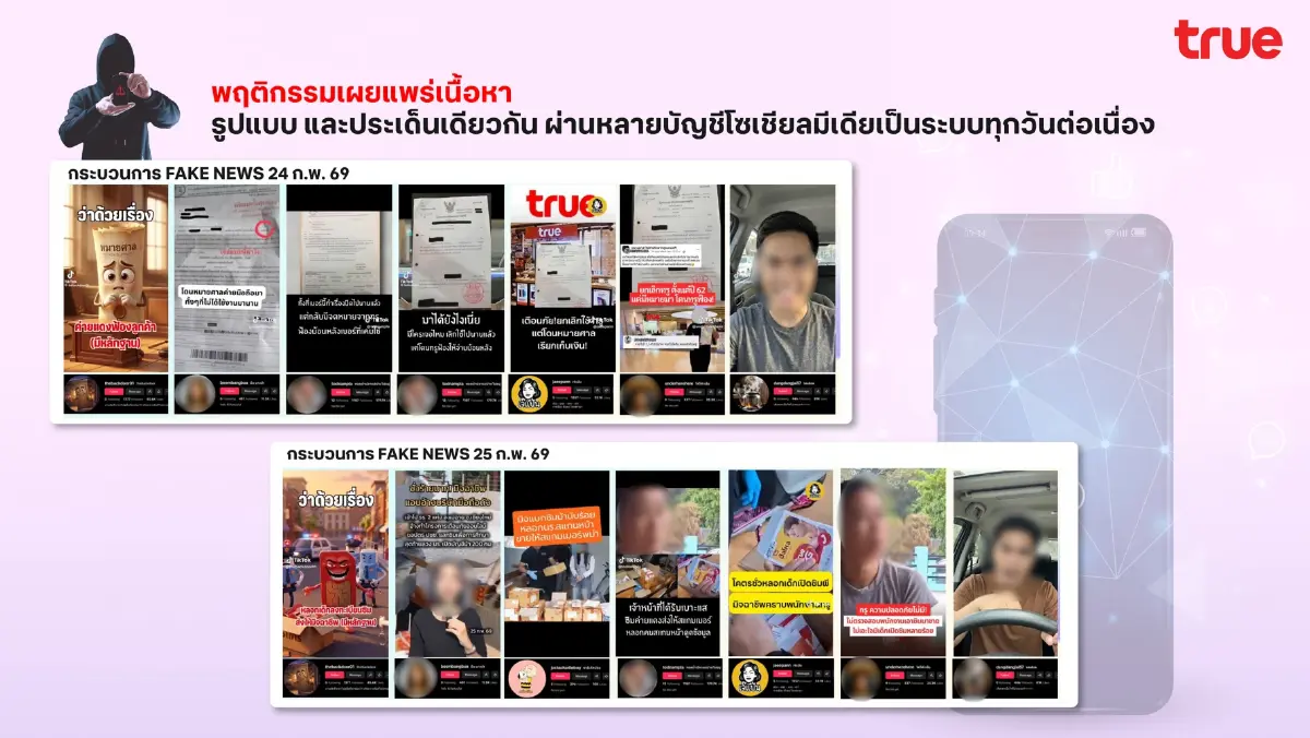 ทรูแจ้งความตำรวจไซเบอร์ ล่าขบวนการปั่นเฟคนิวส์ทำลายชื่อเสียง