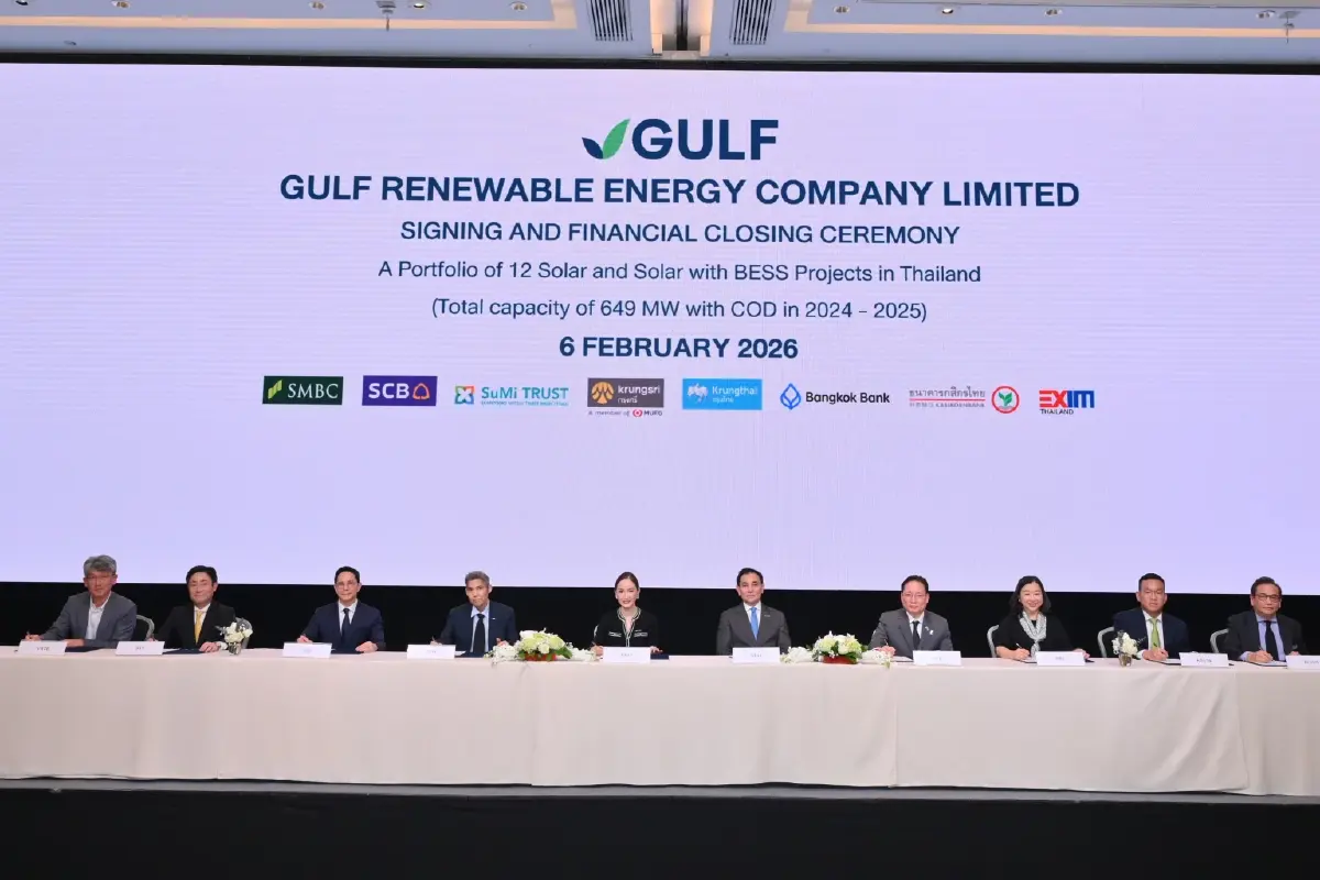 GULF คว้าเงินกู้ 6 หมื่นล้าน ลุยโรงไฟฟ้าหมุนเวียน 939 เมกะวัตต์