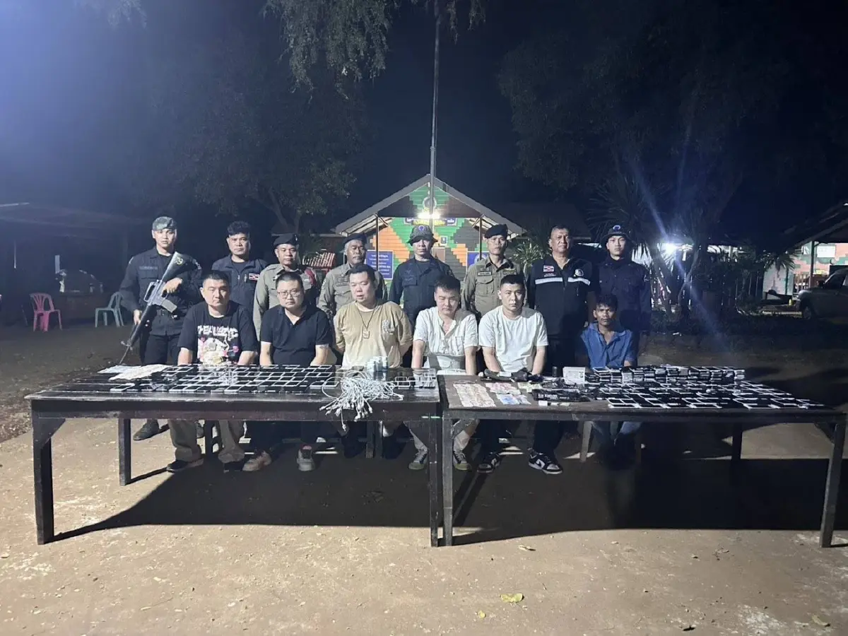 ทร. ทลายเครือข่ายจีนเทาชายแดนกัมพูชา สกัดแก๊งคอลเซ็นเตอร์