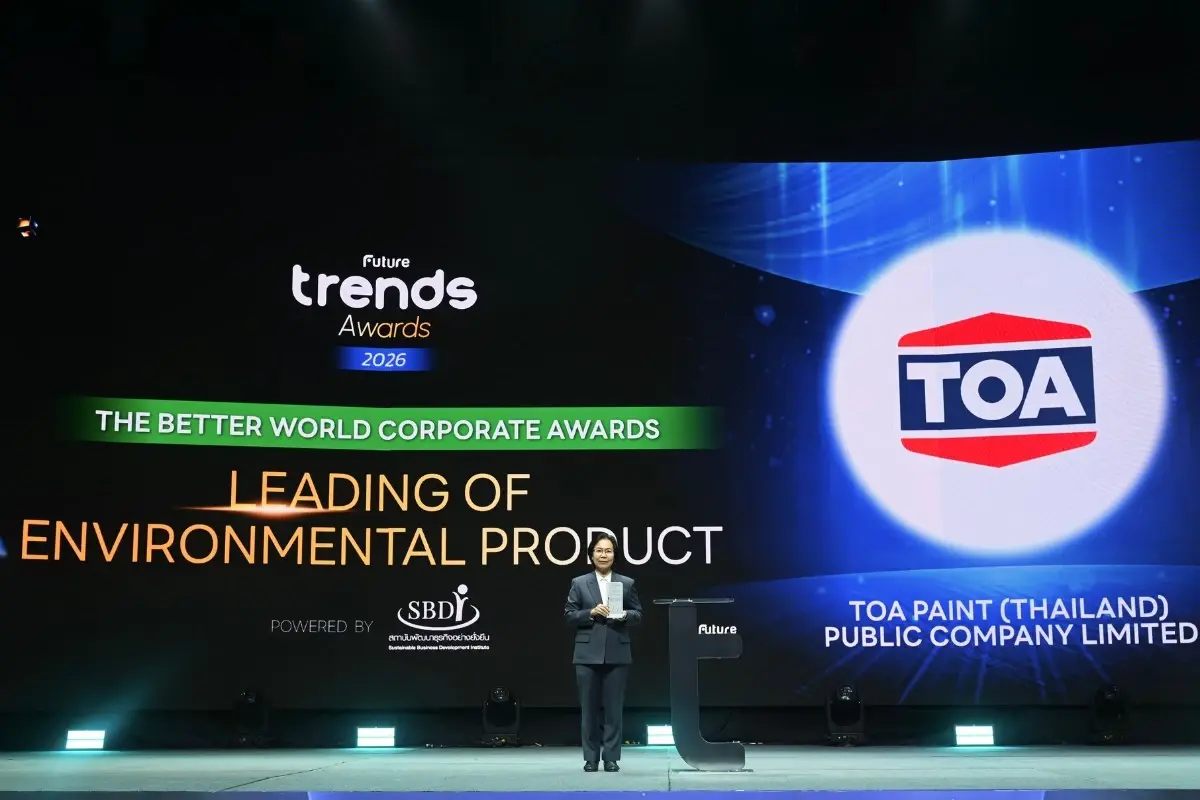 TOA คว้า 2 รางวัลใหญ่เวที Future Trends 2026 ย้ำผู้นำรักษ์โลก
