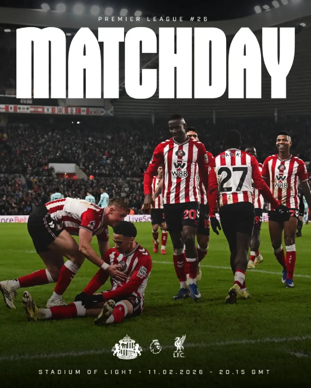 ถ่ายทอดสด ซันเดอร์แลนด์ พบ ลิเวอร์พูล พรีเมียร์ลีก วันที่ 11 ก.พ.69