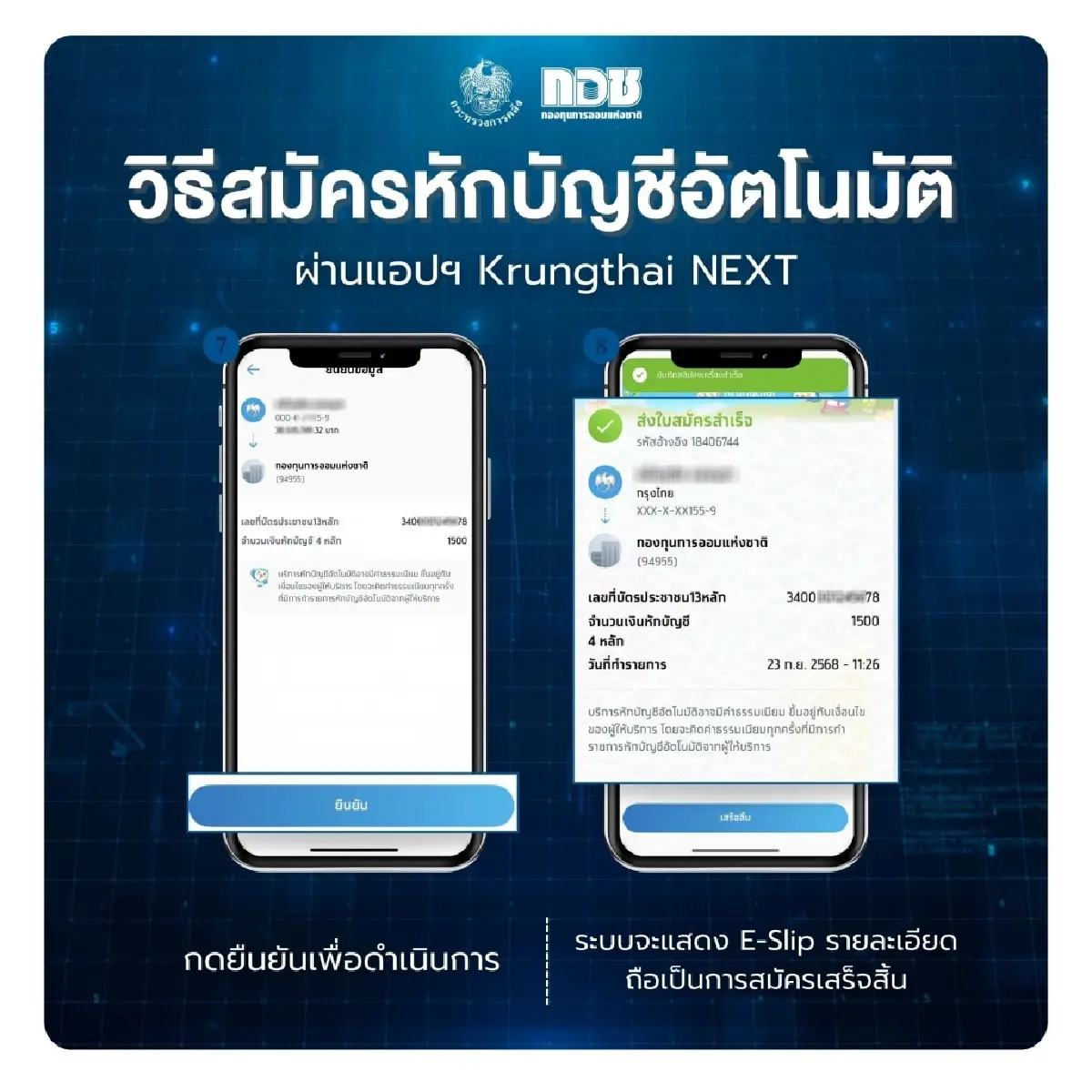 กอช. เปิดระบบหักบัญชีอัตโนมัติ แก้ปัญหาลืมออม ไม่พลาดเงินสมทบ เช็คเลย!