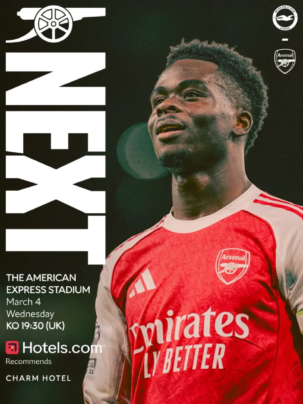 LIVE ถ่ายทอดสด ไบรท์ตัน พบ อาร์เซน่อล พรีเมียร์ลีก วันนี้ 4 มี.ค.69