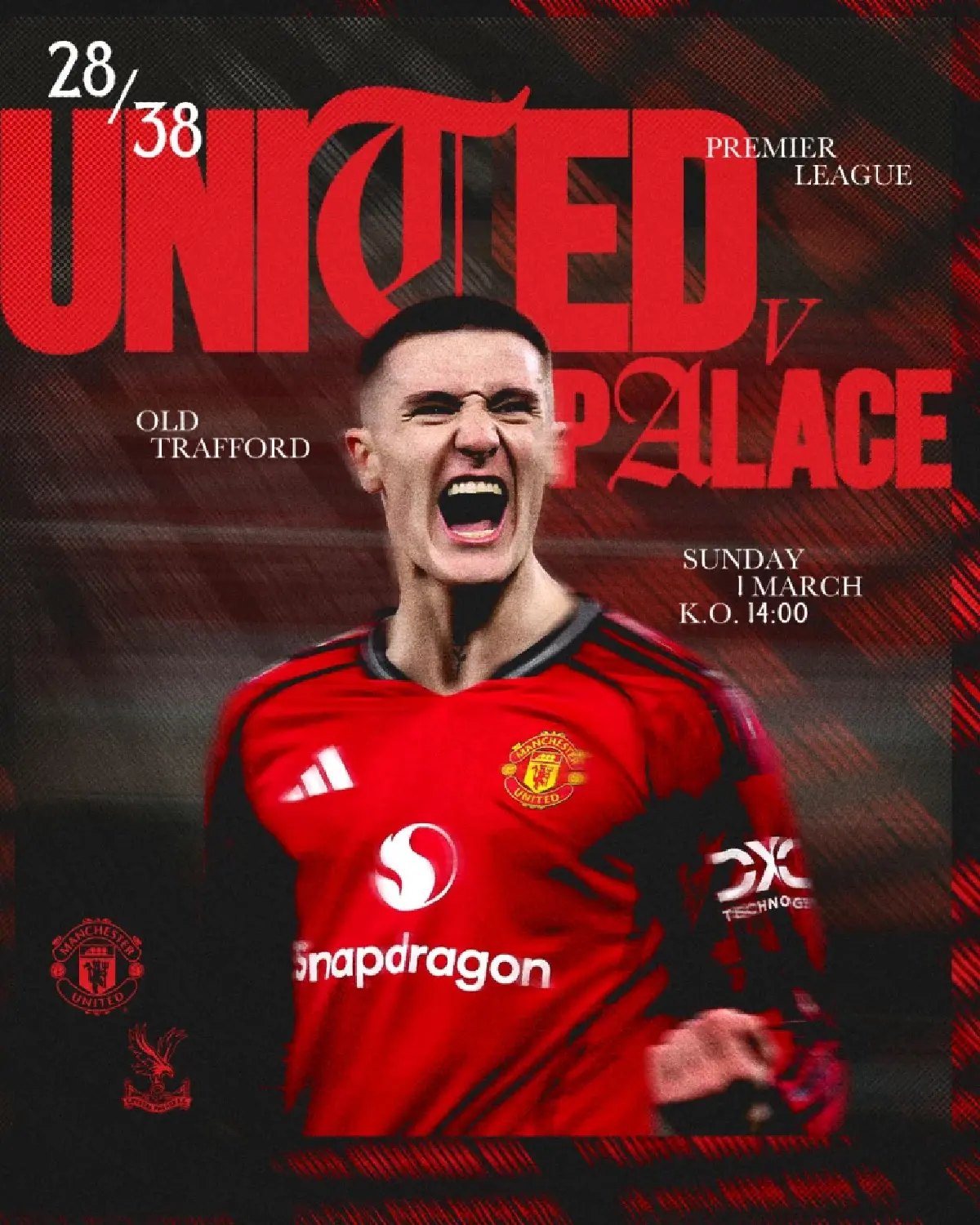 ดูบอลสด ถ่ายทอดสด แมนยู พบ คริสตัล พาเลซ พรีเมียร์ลีก วันนี้ 1 มี.ค.69