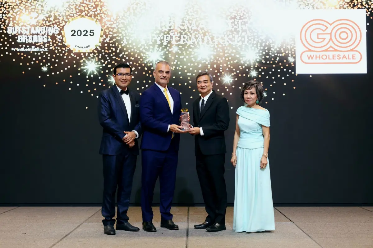 ผงาดเจ้าตลาดค้าส่ง! "โก โฮลเซลล์" คว้ารางวัล Outstanding Brands ตอกย้ำเบอร์หนึ่งผู้เล่นหน้าใหม่ที่โตแรงที่สุด
