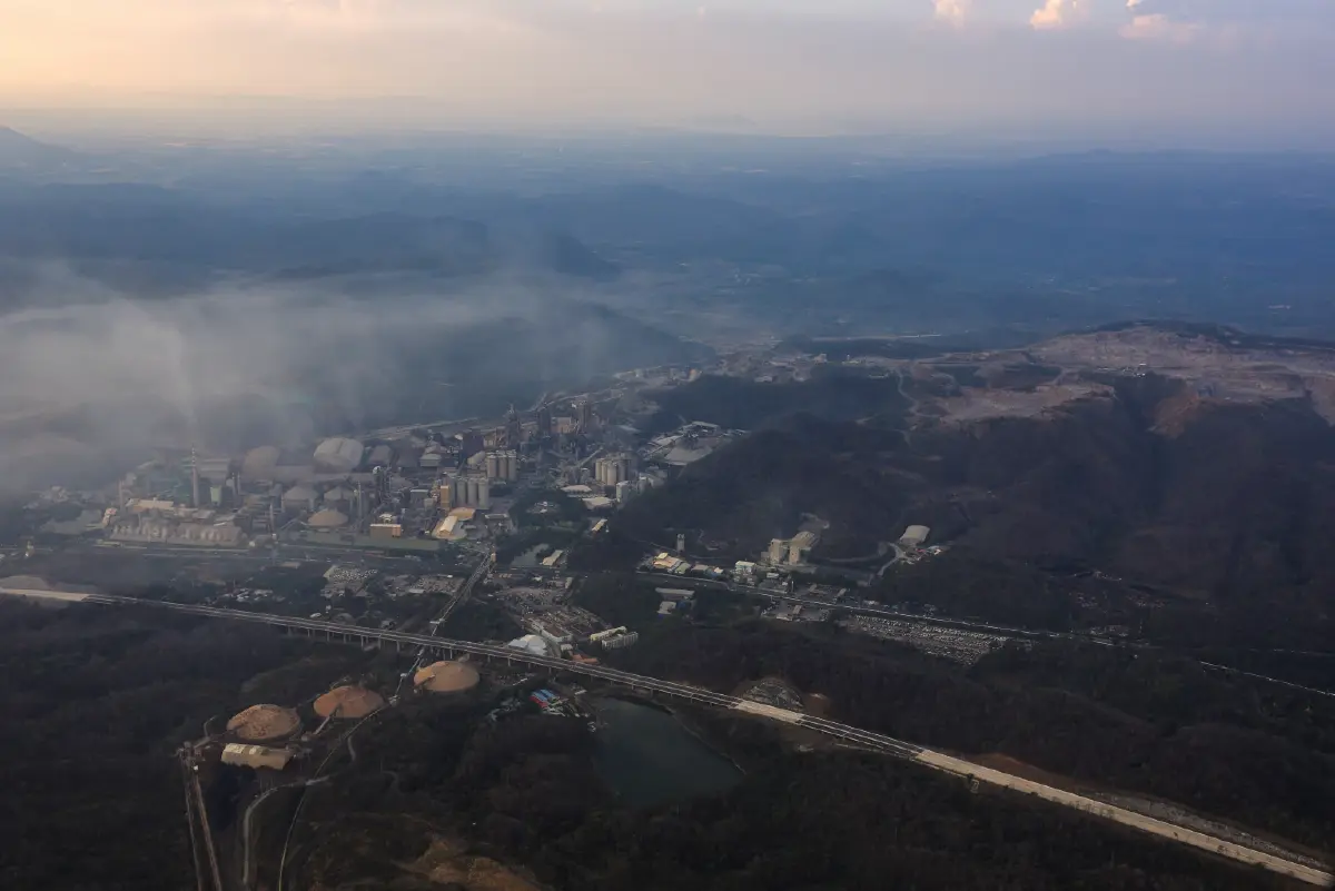 ภาพมุมสูงของจังหวัดสระบุรี ที่เป็น 1 ในเมืองต้นแบบการสร้างเมืองคาร์บอนต่ำ