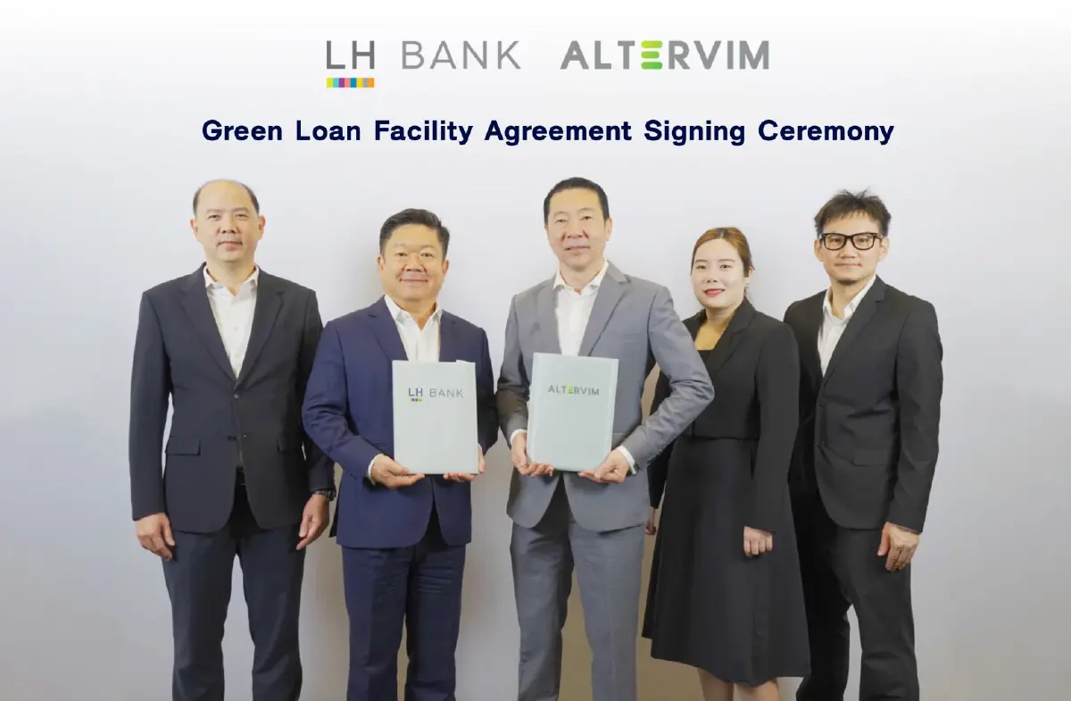 LH Bank หนุนธุรกิจยั่งยืน ปล่อยสินเชื่อสีเขียว 635 ล้านบาท ให้ “อัลเตอร์วิม” ลุยโครงการพลังงานสะอาด
