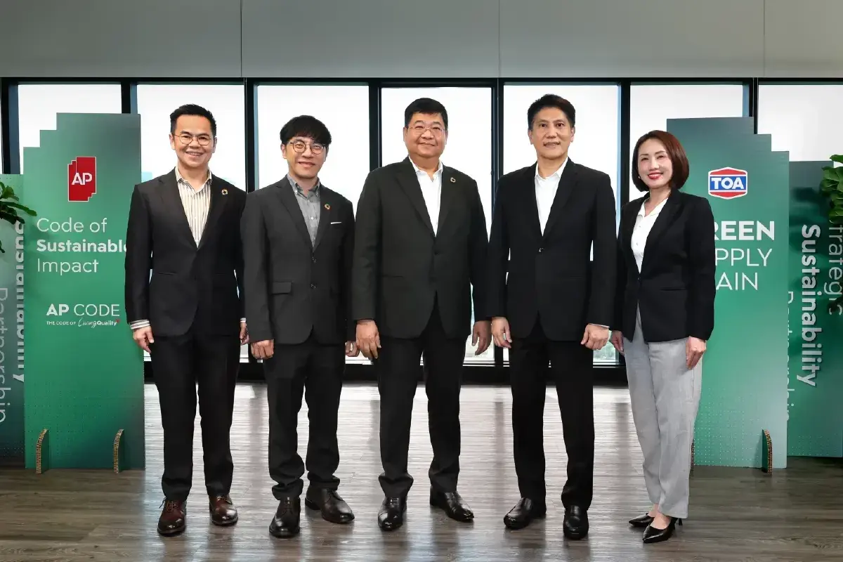 AP จับมือ TOA ปั้น ‘Green Supply Chain’ ยกระดับอสังหาฯ ไทยสู่ความยั่งยืน
