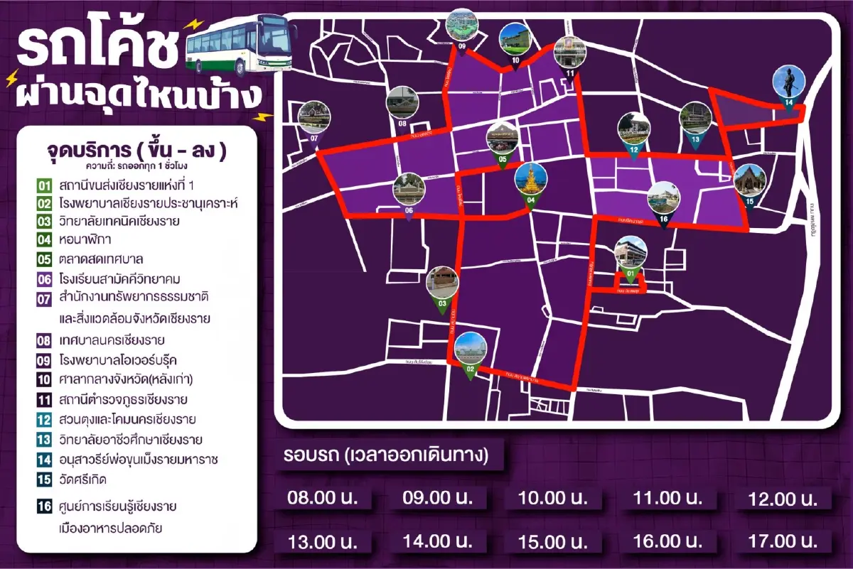 "เชียงราย" จัดบริการรถรับส่งฟรีรอบเมือง! ช่วย ปชช. จาก "น้ำมันขึ้นราคา"