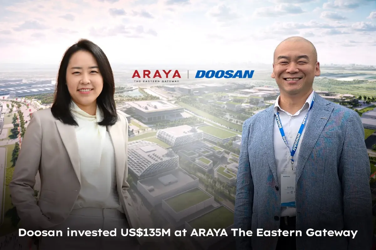 ARAYA ดึง Doosan ลงทุน 135 ล้านดอลลาร์ ตั้งฐานผลิตชิ้นส่วน AI ในไทย