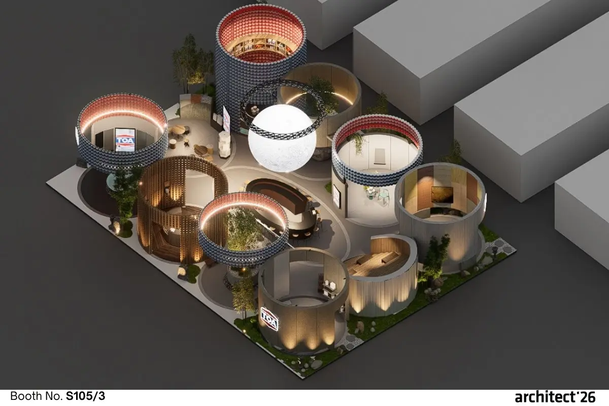 ห้ามพลาด! งานสถาปนิก’69 พบกับบูธ TOA ใหญ่ที่สุดในงาน และไฮไลต์จากถังสีใช้แล้วกว่า 3,200 ถัง ร่วมค้นหา “TOAsis” โอเอซิสแห่งการออกแบบ จัดเต็มแบบ Total Solution  ทั้งนวัตกรรมสี เคมีภัณฑ์ วัสดุก่อสร้าง สุขภัณฑ์และห้องน้ำอัจฉริยะ