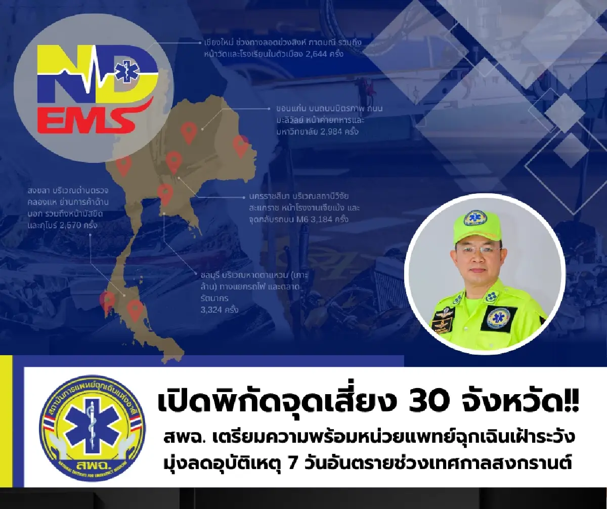 เปิดพิกัด 30 จังหวัด 'จุดเสี่ยงอุบัติเหตุสูงสุด สงกรานต์ 2569'