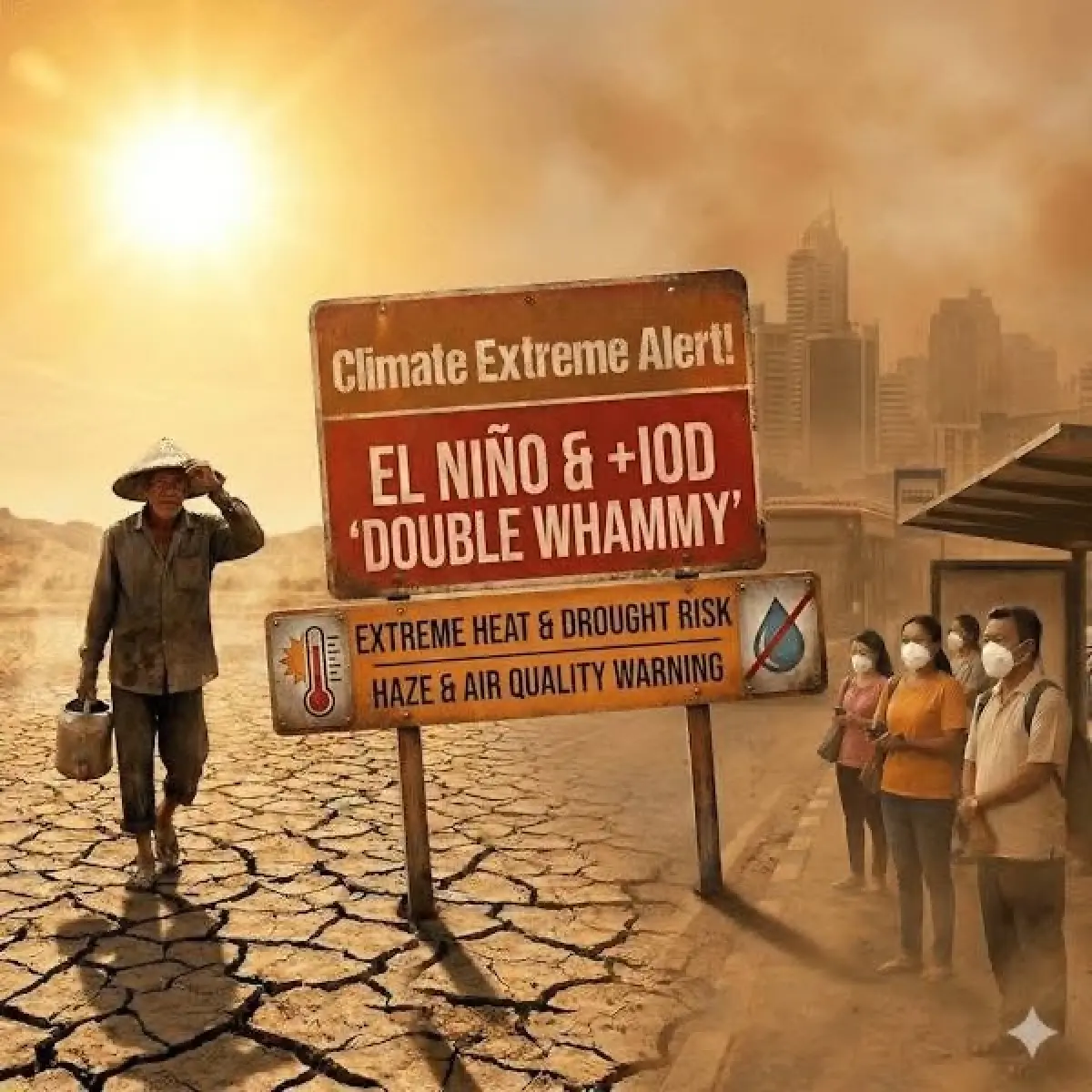 Double Whammy 2026 เอลนีโญ-ไดโพลอินเดีย ซ้ำภัยแล้งอาเซียน