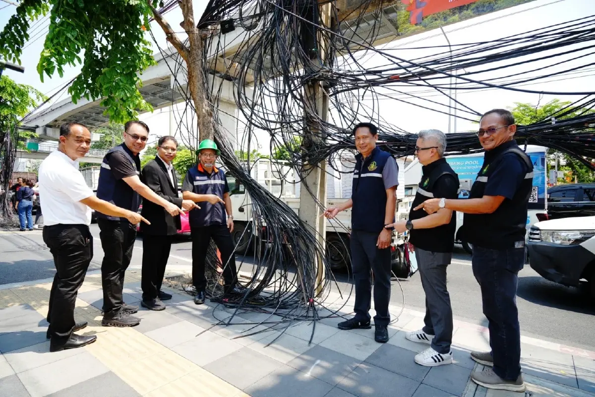 MEA ผนึกกำลังภาคีเครือข่าย เดินหน้ารื้อสายสื่อสารถนนลาดพร้าว เพื่อปูทางรองรับการนำสายไฟฟ้าลงใต้ดิน