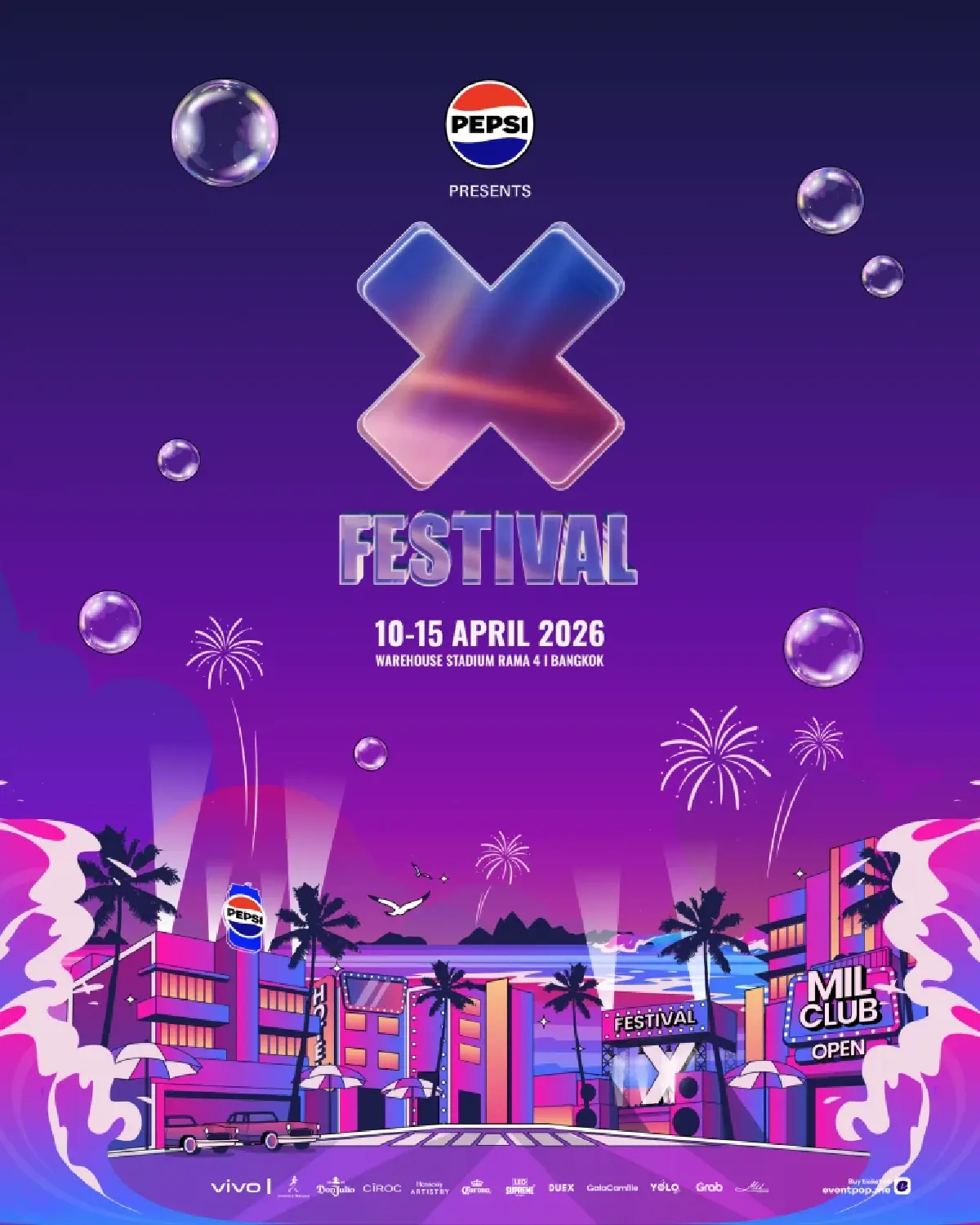 Pepsi จัดเต็ม X Festival 2026 สงกรานต์ที่ใหญ่ที่สุดในกรุงเทพฯ