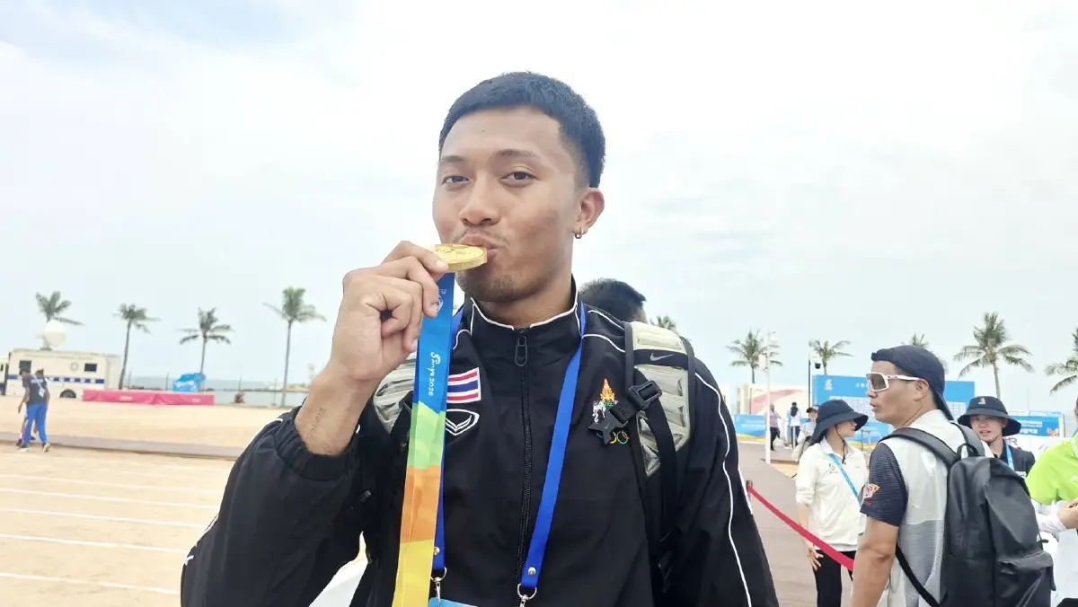 "เทพบิว" ภูริพล สับแหลก! ทุบสถิติคว้าทอง 60 เมตร ศึกเอเชียนบีชเกมส์