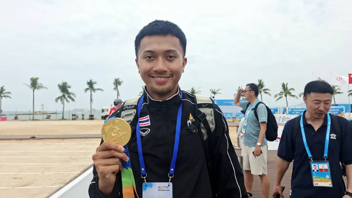 "เทพบิว" ภูริพล สับแหลก! ทุบสถิติคว้าทอง 60 เมตร ศึกเอเชียนบีชเกมส์