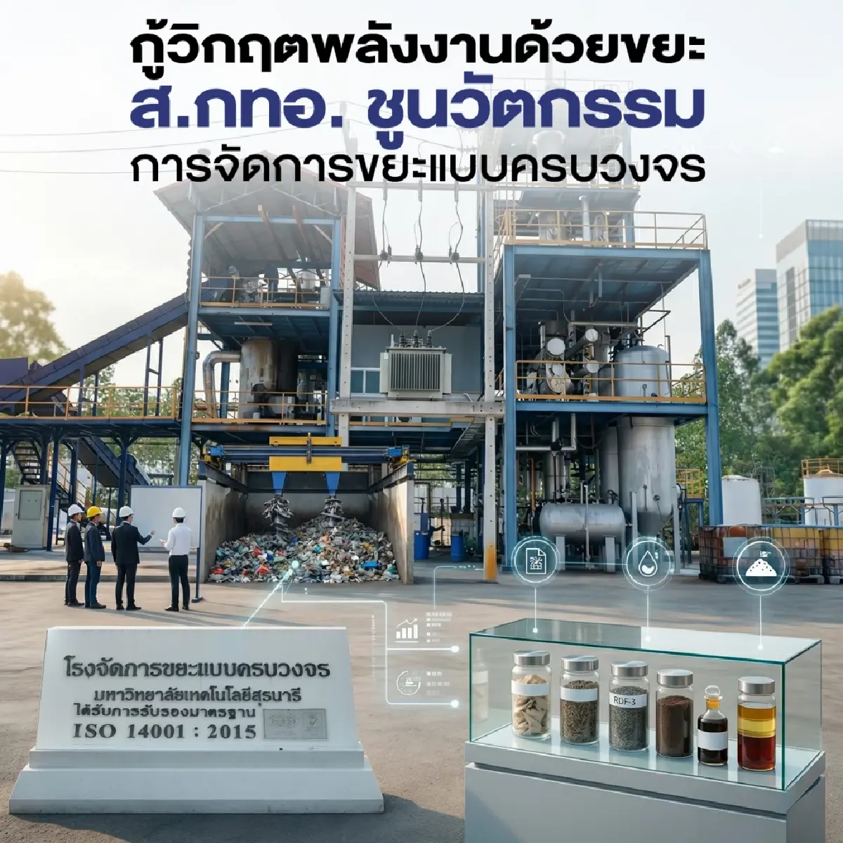 กู้วิกฤตพลังงานด้วยขยะ ส.กทอ. ชูนวัตกรรมการจัดการขยะแบบครบวงจร