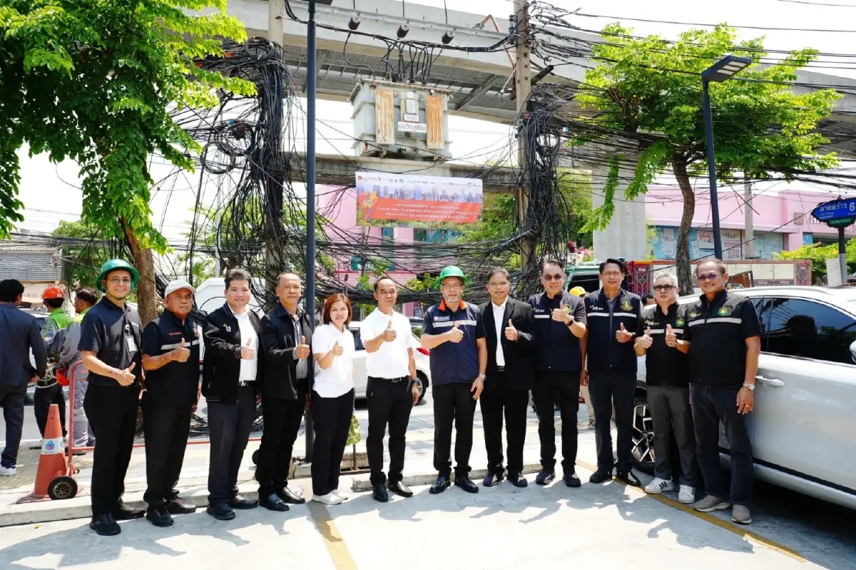 MEA ผนึกกำลังภาคีเครือข่าย เดินหน้ารื้อสายสื่อสารถนนลาดพร้าว เพื่อปูทางรองรับการนำสายไฟฟ้าลงใต้ดิน