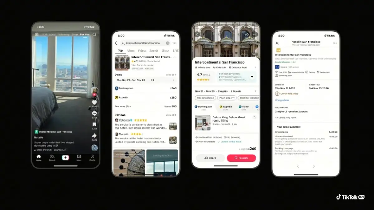 TikTok รุกคืบธุรกิจท่องเที่ยว เปิดตัวบริการจองที่พัก-ที่เที่ยว