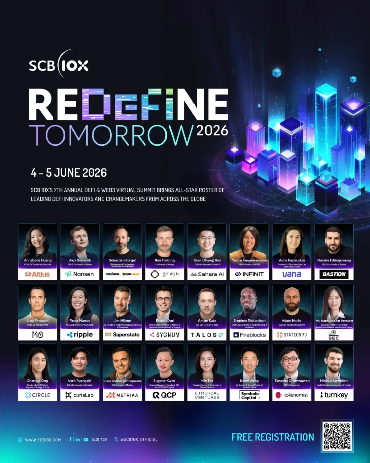 SCB 10X ประกาศจัดงาน “REDeFiNE TOMORROW 2026” เวทีสัมมนา DeFi & Web3 ระดับโลก ครั้งที่ 7