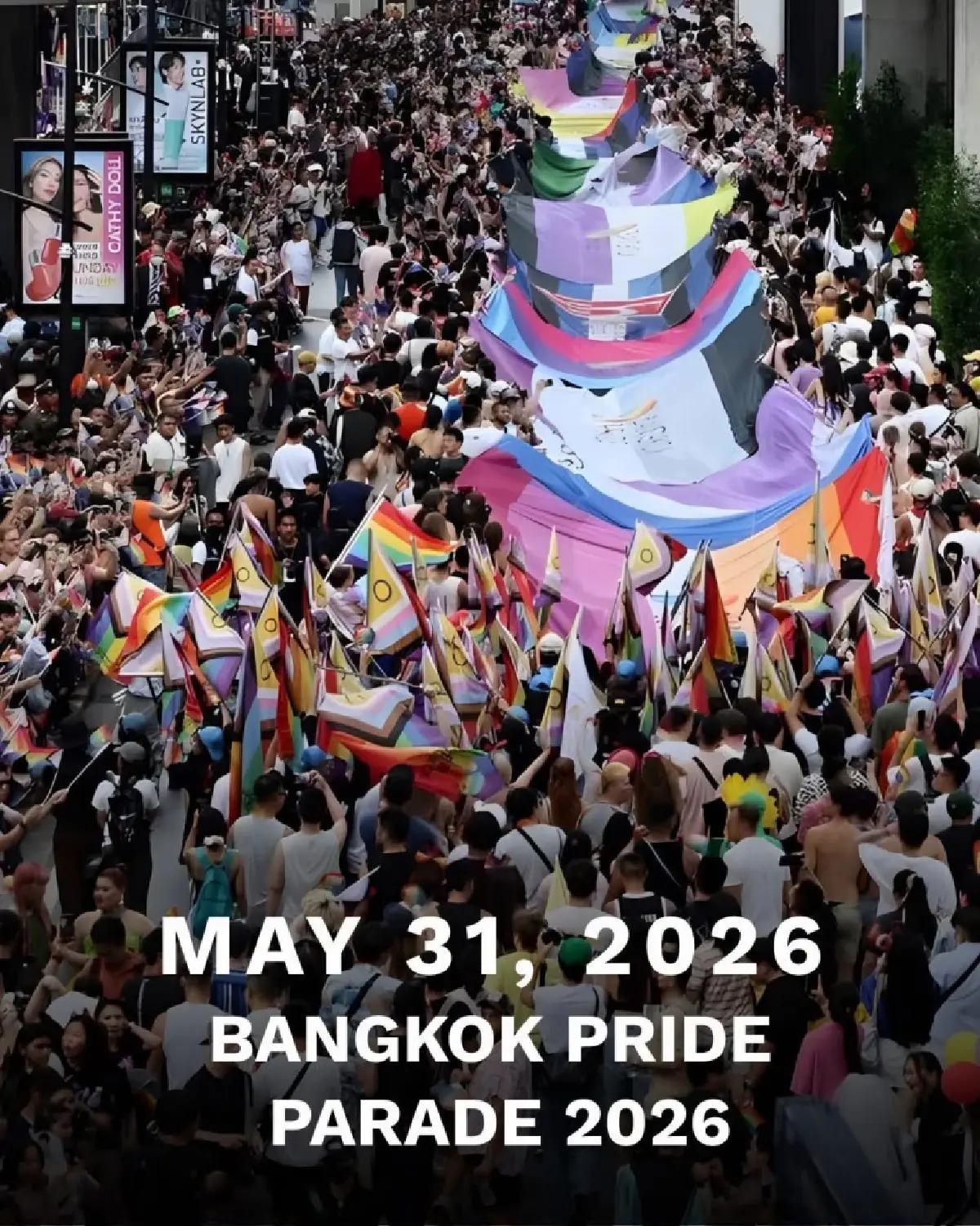 เลี่ยงเส้นทางบ่ายนี้  ปิดจราจรบนถนนพระราม 1 จัดงานบางกอก ไพรด์