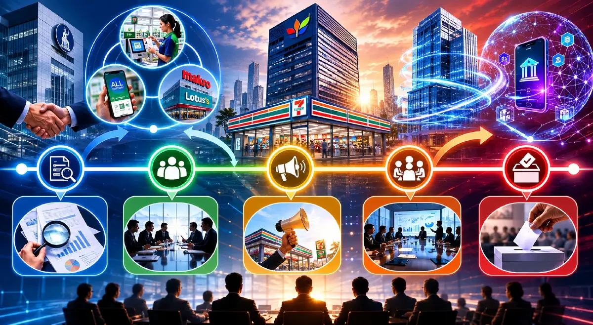 ศึกชี้ชะตา CPALL! นับถอยหลัง EGM 29 พ.ค. ลุ้นโหวตเดือด โยก 3 ธุรกิจเข้า Virtual Bank หรือรักษาอาณาจักร 7-Eleven