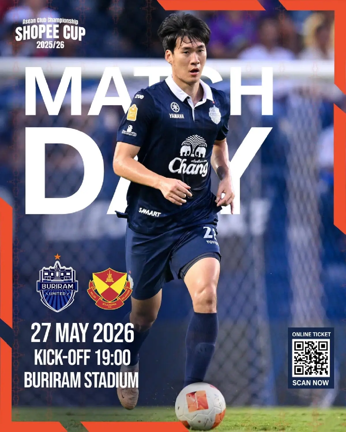 LIVE ดูบอลสด ถ่ายทอดสด บุรีรัมย์ ยูไนเต็ด พบ สลังงอร์ วันนี้ 27 พ.ค.69
